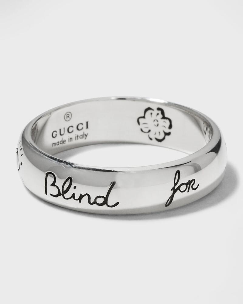 Gucci Blind for Love 5mm Sterling Silver Band Ring Cover