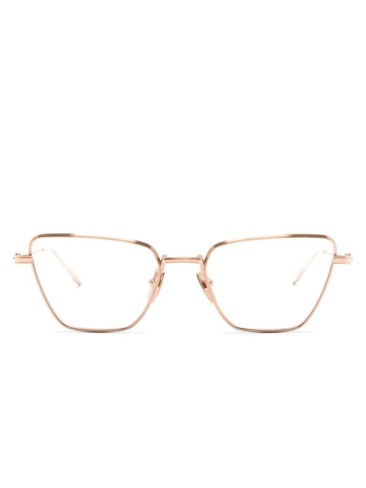 Akoni cat-eye frame glasses - Gold Cover