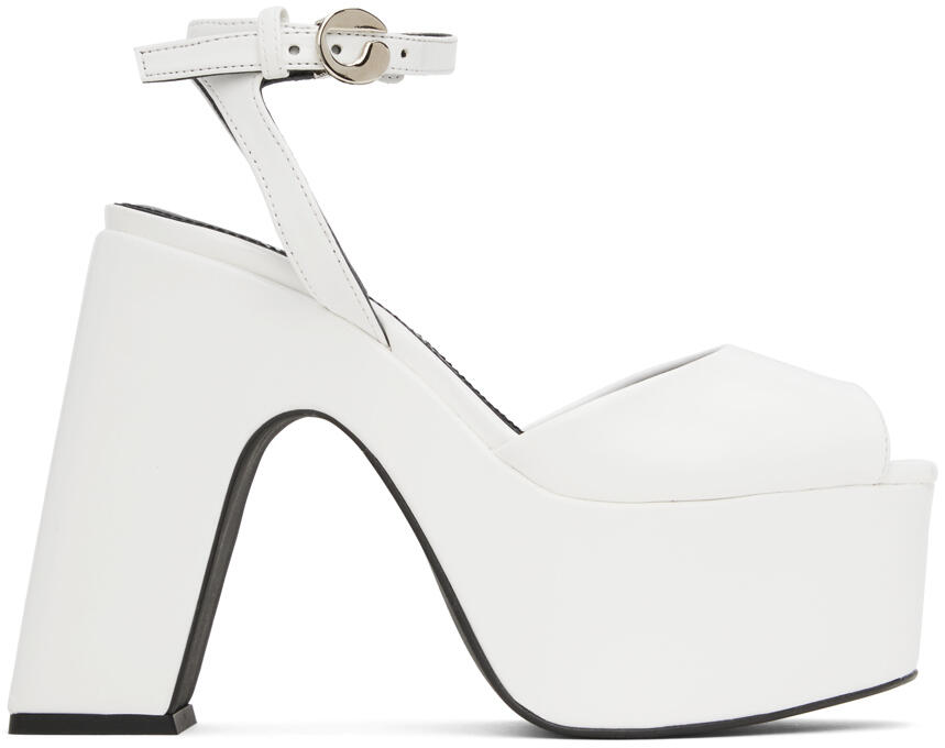 Coperni White Bridge Platform Sandals Cover