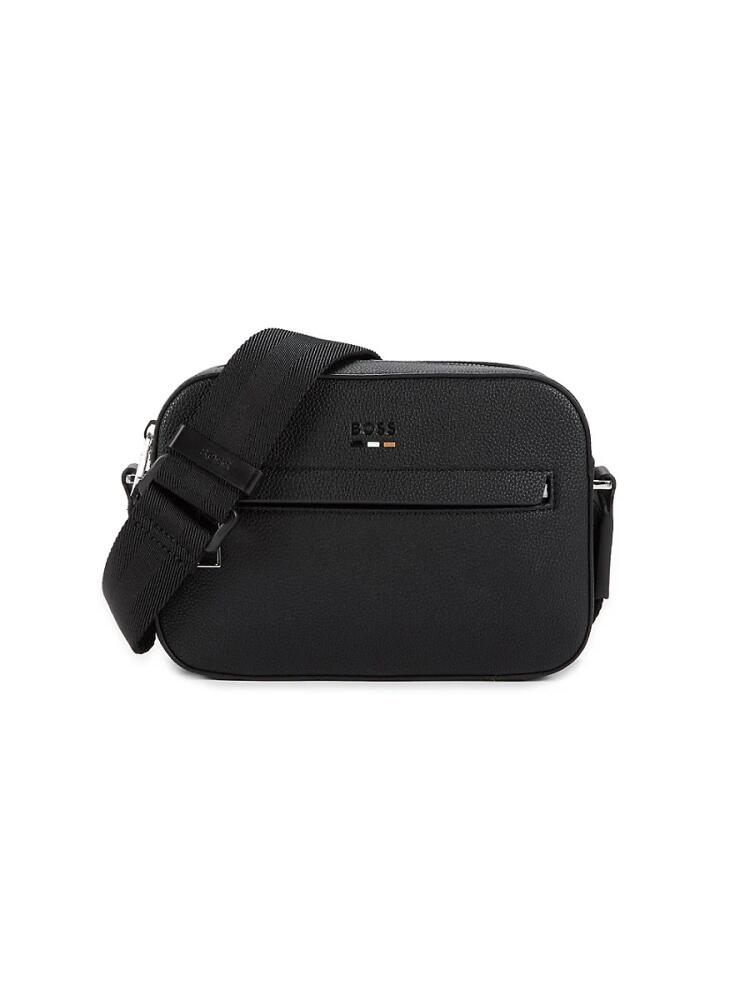 BOSS Men's Ray Textured Crossbody Bag - Black Cover