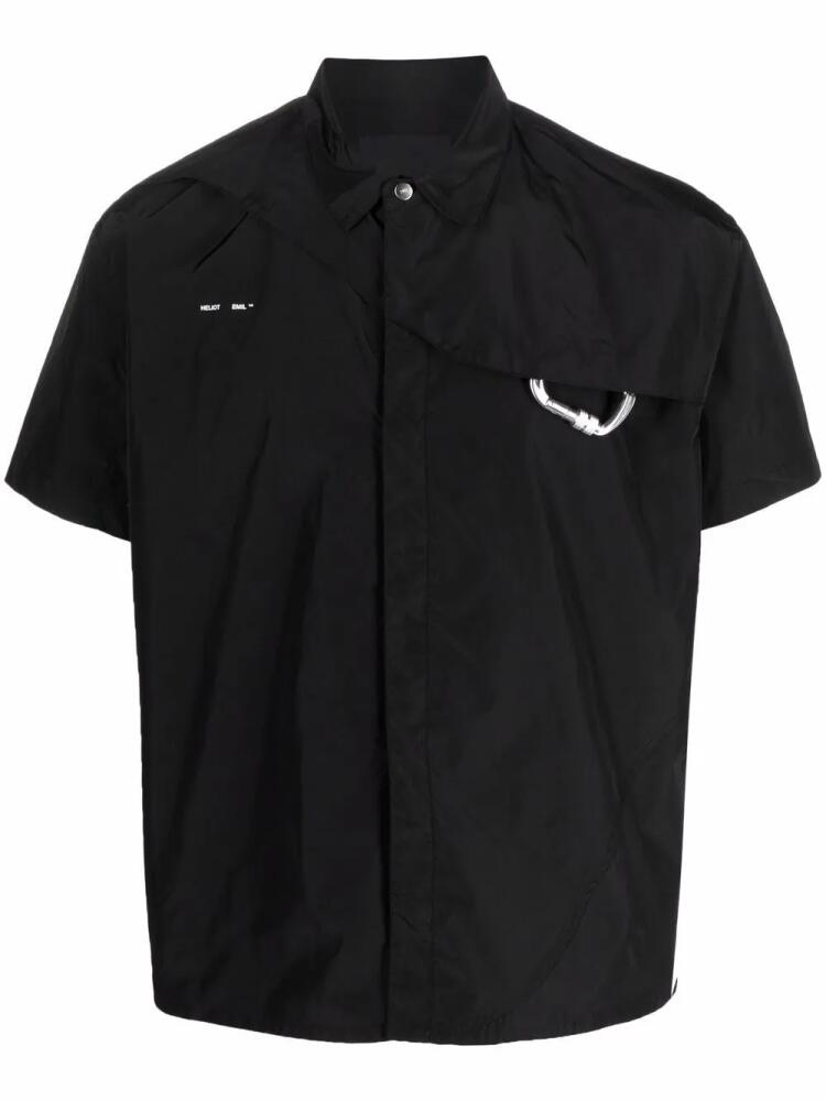 HELIOT EMIL logo-print padded shirt - Black Cover