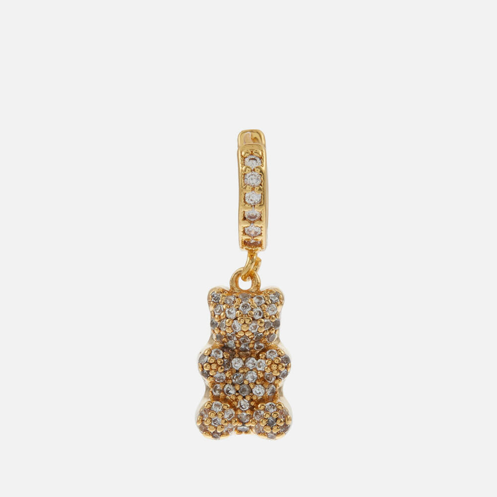 Crystal Haze Nostalgia Bear Gold-Plated Crystal Earring Cover