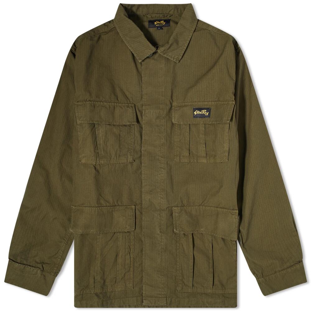 Stan Ray Men's Utility Jacket in Olive Ripstop Cover