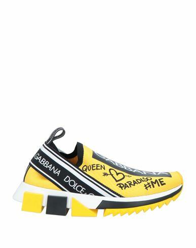 Dolce & gabbana Woman Sneakers Yellow Textile fibers Cover