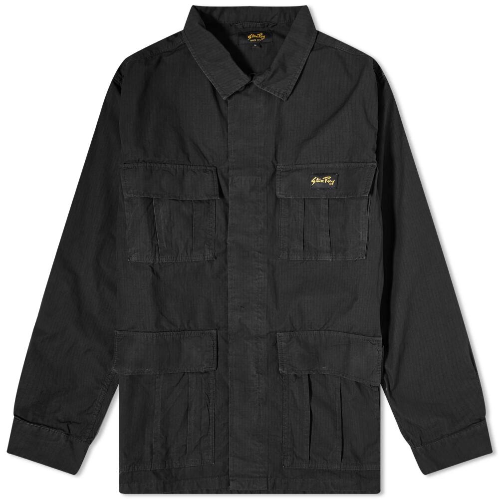 Stan Ray Men's Utility Jacket in Black Ripstop Cover