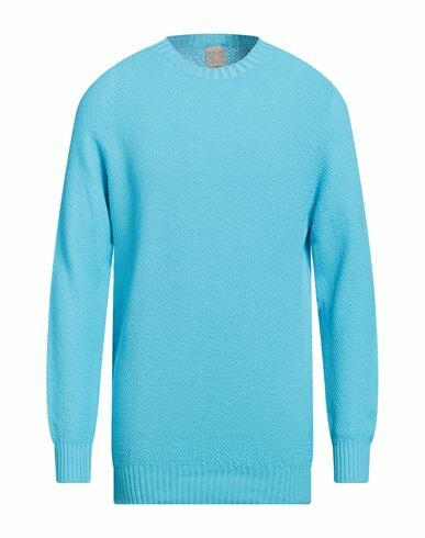 H953 Man Sweater Azure Cotton Cover