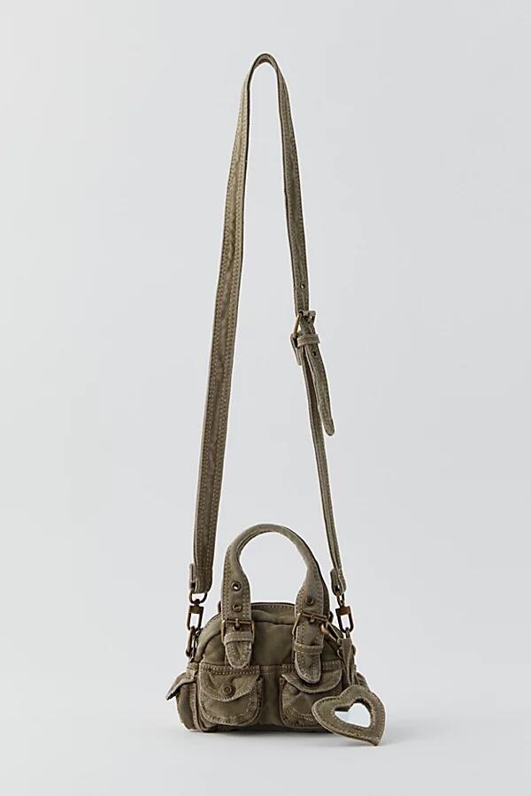 BDG Mini Denim Duffle Crossbody Bag in Olive Cover