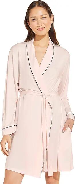 Eberjey Gisele - The Tuxedo Robe (Sorbet/Black) Women's Robe Cover