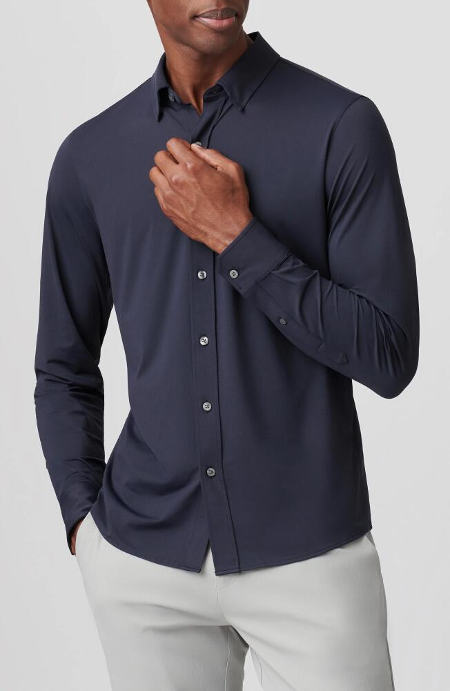 Rhone Commuter Slim Fit Button-Up Shirt in True Navy Cover