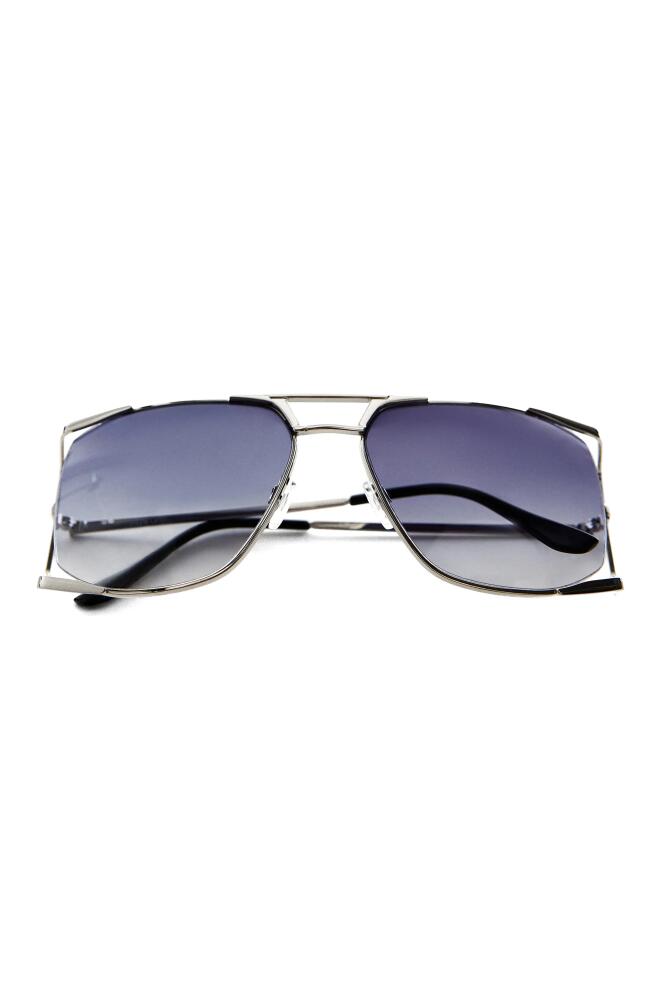 MANGO Square Sunglasses in Silver Cover