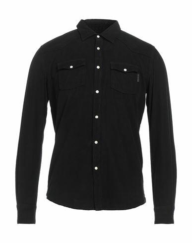 Why Not Brand Man Shirt Black Cotton Cover