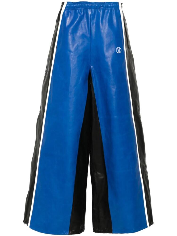 VETEMENTS colourblock leather trousers - Blue Cover