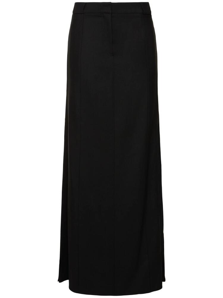 VICTORIA BECKHAM Tailored Wool Blend Maxi Skirt Cover