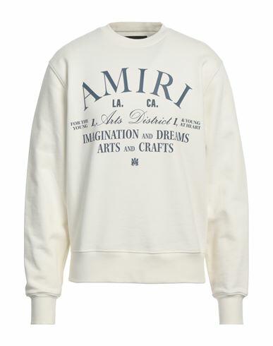 Amiri Man Sweatshirt White Cotton, Elastane Cover