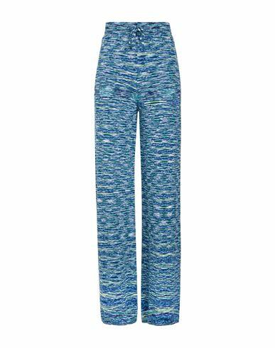 8 By Yoox Knit Pull-on Melange Pants Woman Pants Blue Cotton, Recycled cotton Cover