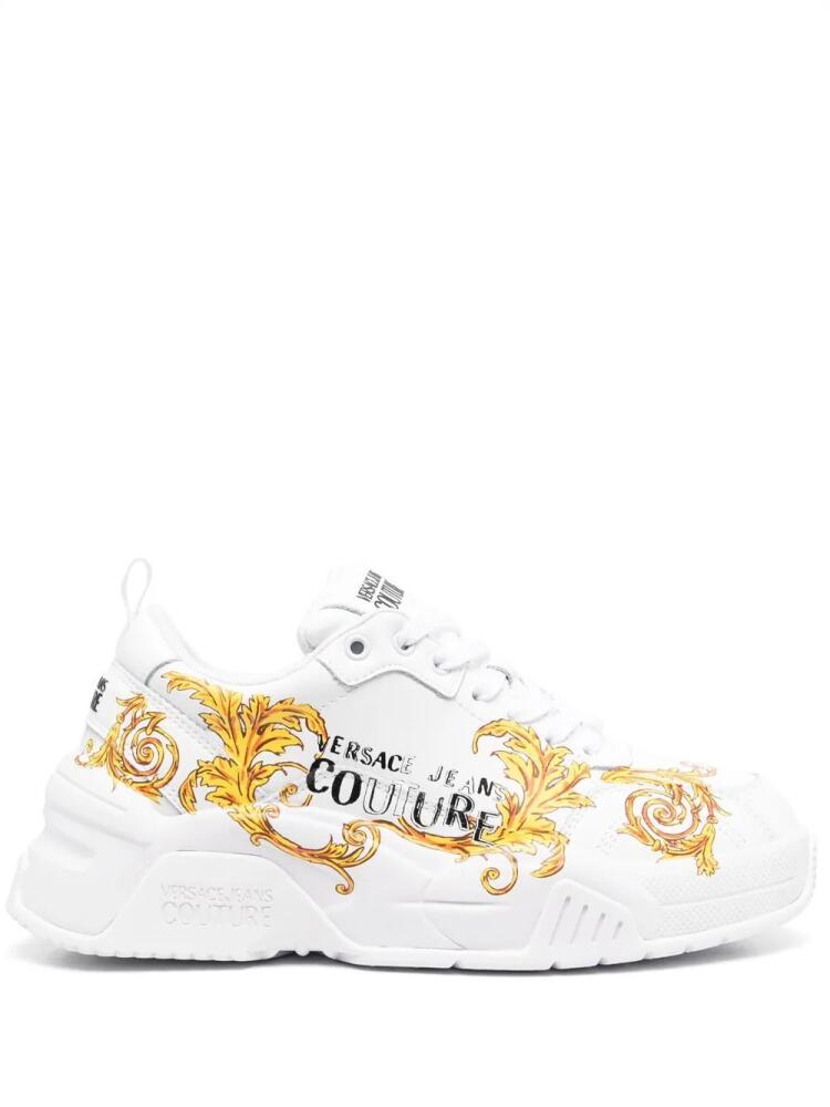 Versace Jeans Couture side logo-print detail sneakers - White Cover