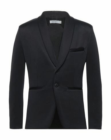 Nostrasantissima Man Blazer Black Polyester, Elastane Cover