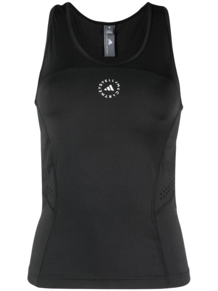 adidas by Stella McCartney logo-print sleeveless tank top - Black Cover