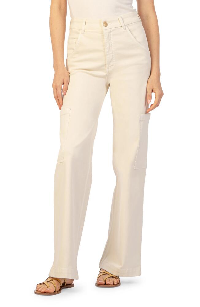 KUT from the Kloth Jodi Fab Ab High Waist Wide Leg Jeans in Ecru Cover