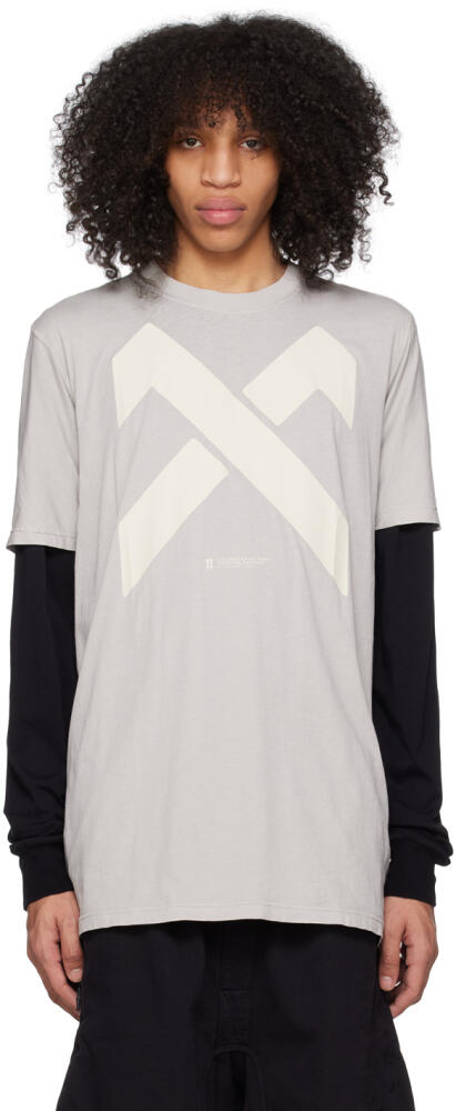 11 by Boris Bidjan Saberi Gray Garment-Dyed T-Shirt Cover