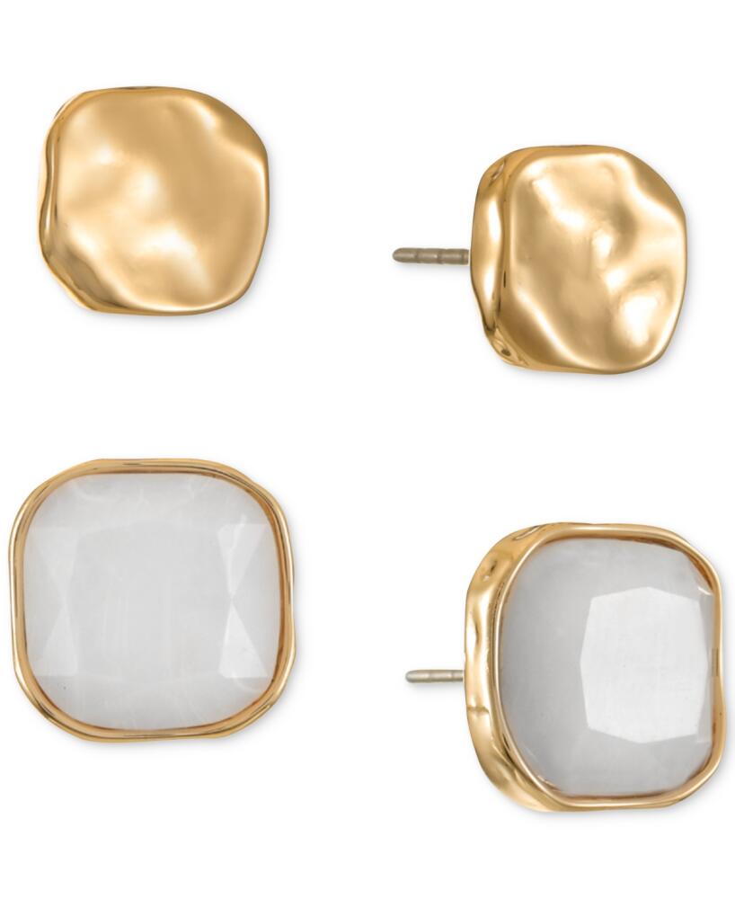 Style & Co 2-Pc. Set Colored Stone Square Stud Earrings, Created for Macy's - White Cover