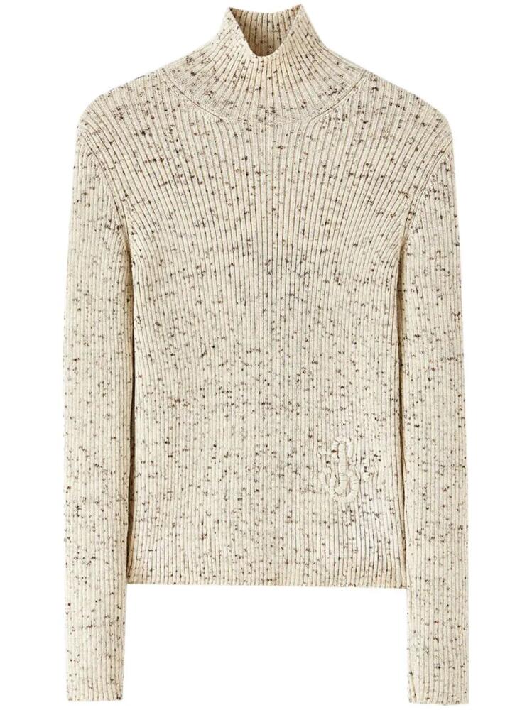 Jil Sander ribbed-knit high-neck top - Neutrals Cover