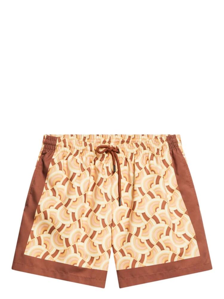 DRIES VAN NOTEN geometric-print swim shorts - Neutrals Cover