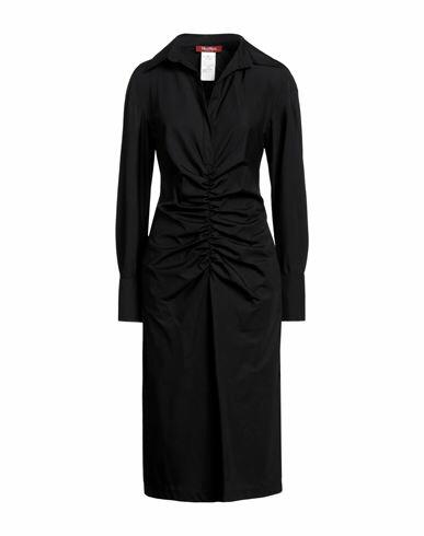 Max Mara Studio Woman Midi dress Black Cotton Cover