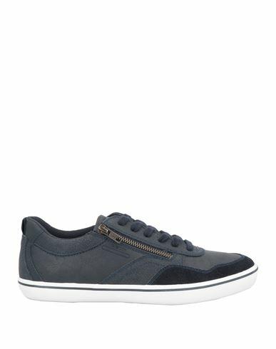 Geox Man Sneakers Midnight blue Soft Leather, Textile fibers Cover