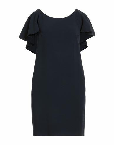 Dondup Woman Mini dress Midnight blue Viscose, Acetate, Elastane Cover