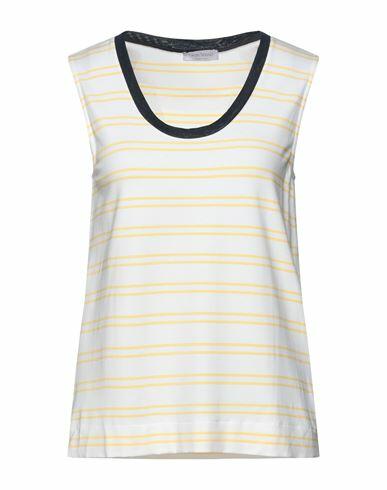 Gran Sasso Woman T-shirt Yellow Viscose, Elastane Cover