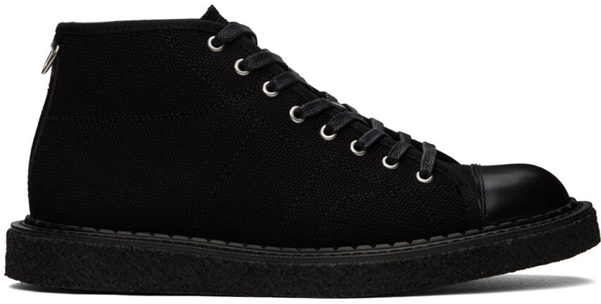 Fred Perry Black George Cox Edition Canvas Monkey Sneakers Cover