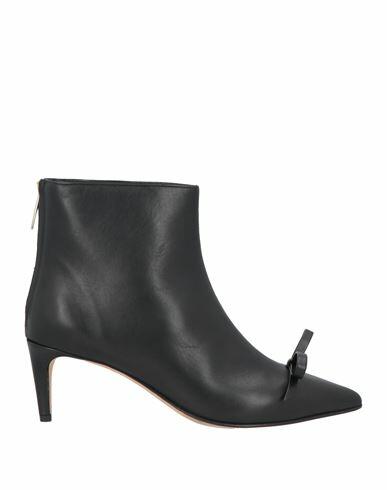 Red(v) Woman Ankle boots Black Leather Cover