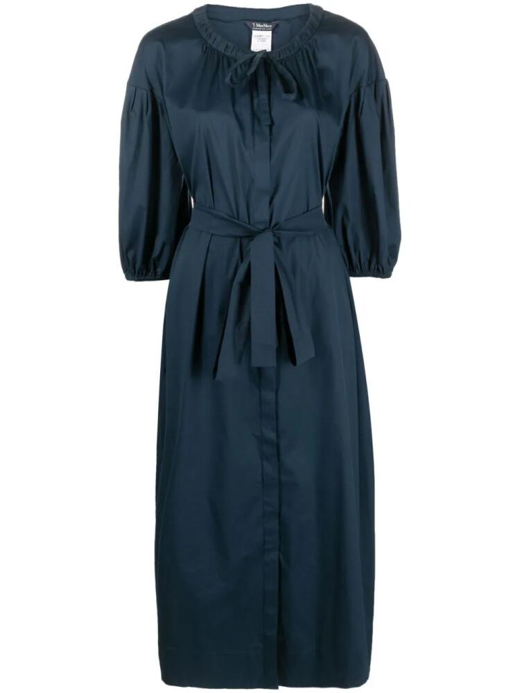 'S Max Mara belted-waist long dress - Blue Cover