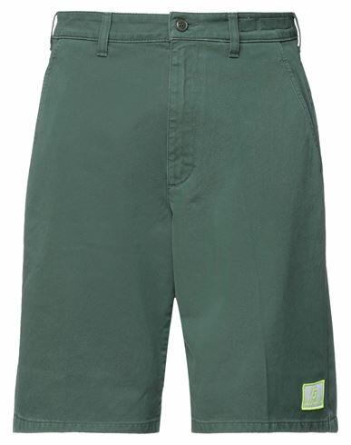 Department 5 Man Shorts & Bermuda Shorts Dark green Cotton Cover