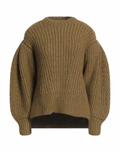 Ulla Johnson Woman Sweater Military green Alpaca wool, Acrylic, Polyamide Cover