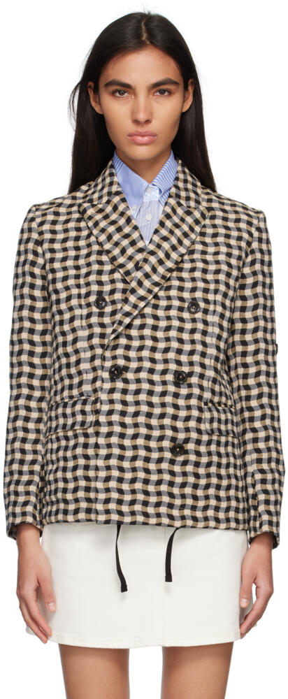 Kenzo Brown Kenzo Paris Double-Breasted Blazer Cover