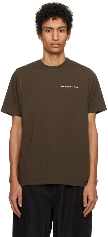 Pop Trading Company Brown 'Pop' T-Shirt Cover