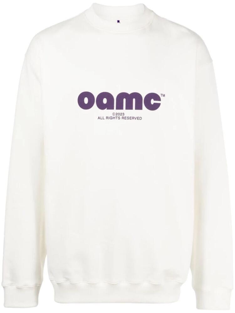 OAMC logo-print crew-neck sweatshirt - White Cover