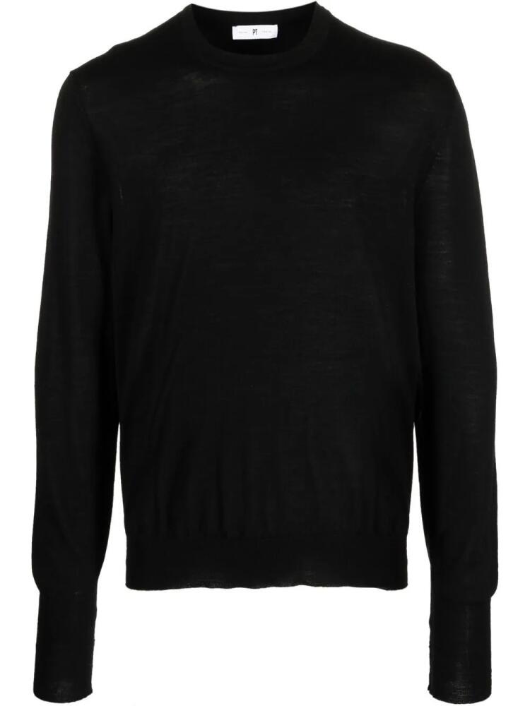 PT Torino fine-knit virgin wool jumper - Black Cover