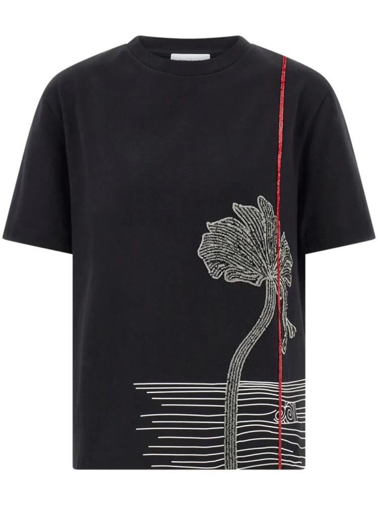 Ferragamo embroidered-design T-shirt - Black Cover