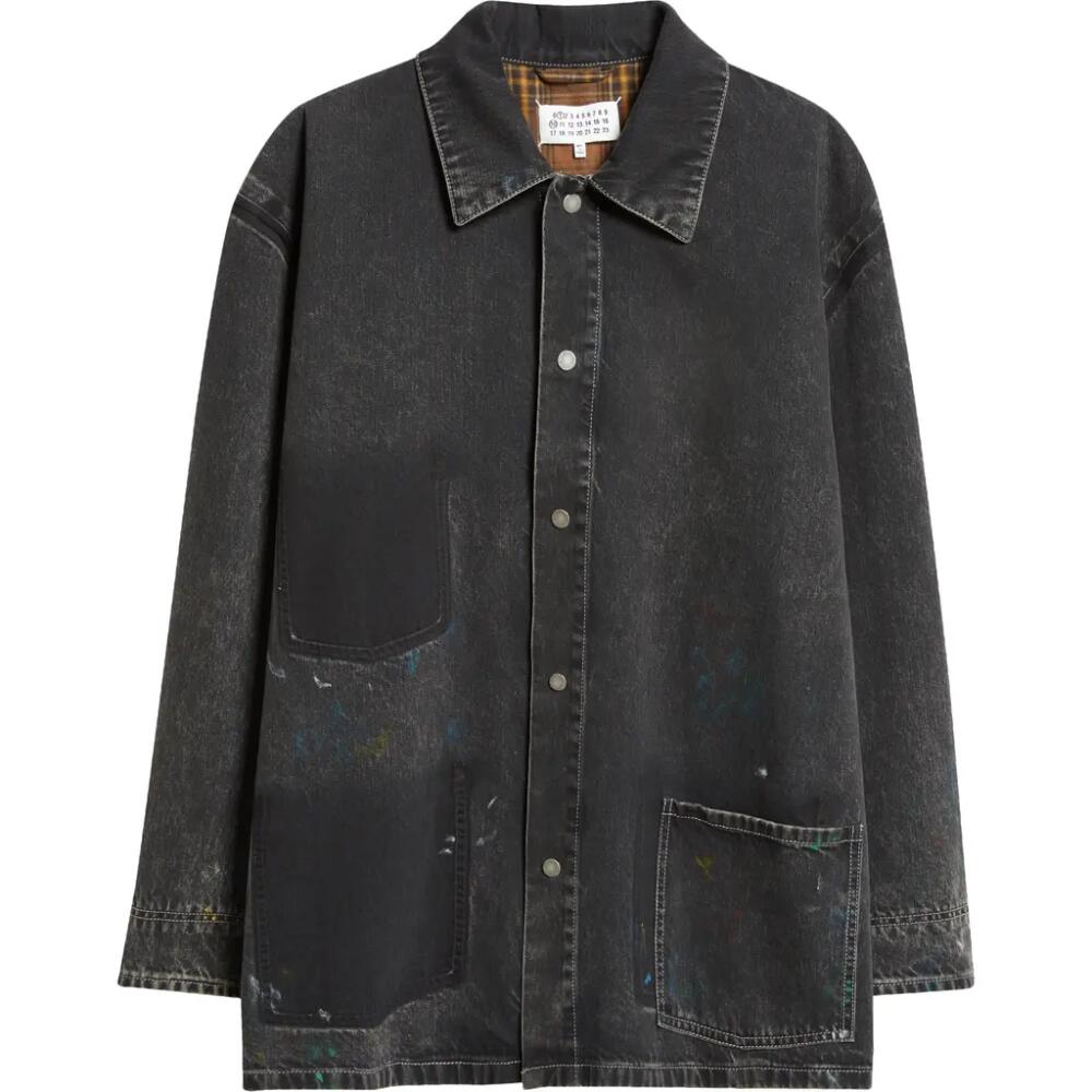 Maison Margiela Deconstructed Denim Coat in Black Cover