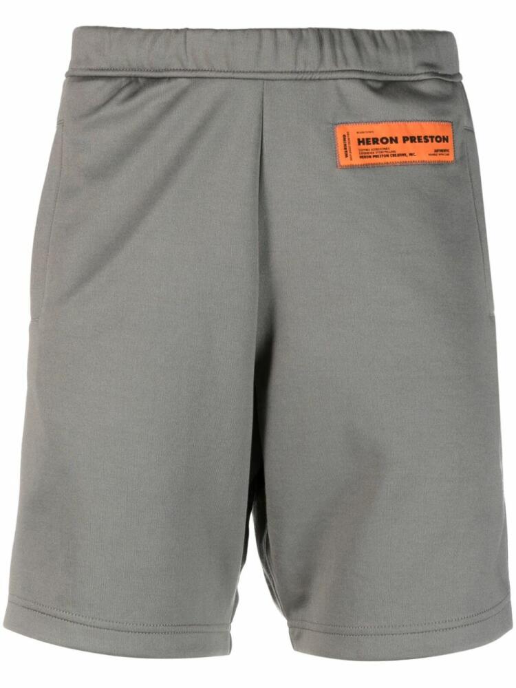 Heron Preston logo-patch track shorts - Grey Cover