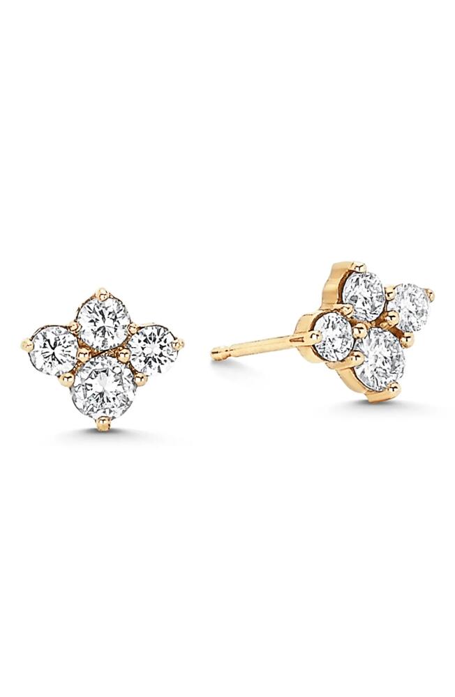 Sara Weinstock Dujour 4-Diamond Cluster Stud Earrings in Yellow Gold Cover