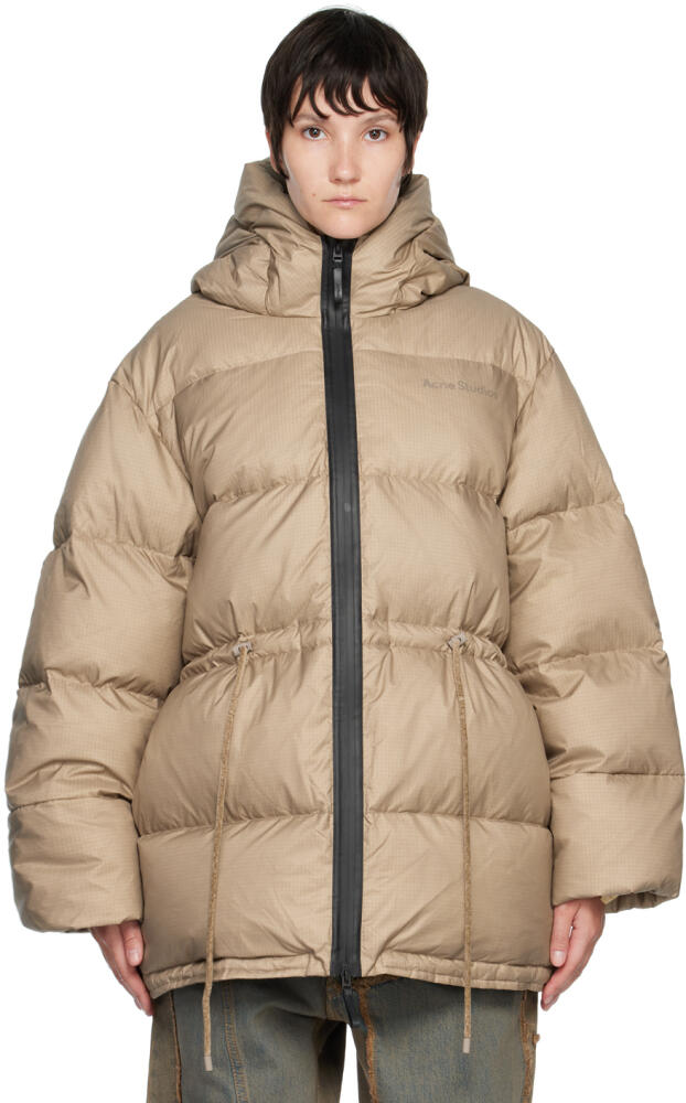 Acne Studios Beige Puffer Down Jacket Cover