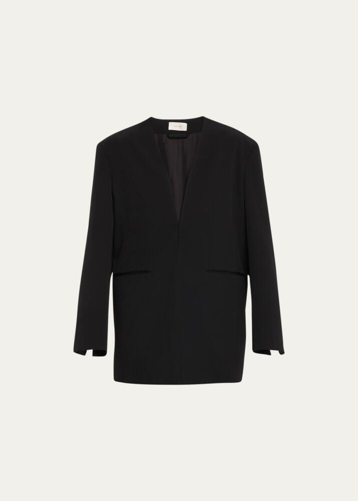 THE ROW Clio Blazer Jacket with Tie Belt Cover