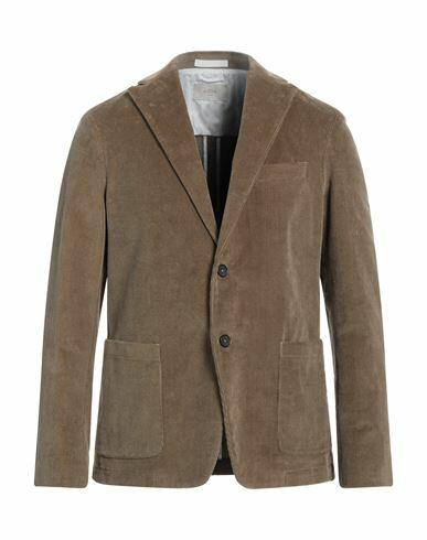 Altea Man Blazer Khaki Cotton, Elastane Cover