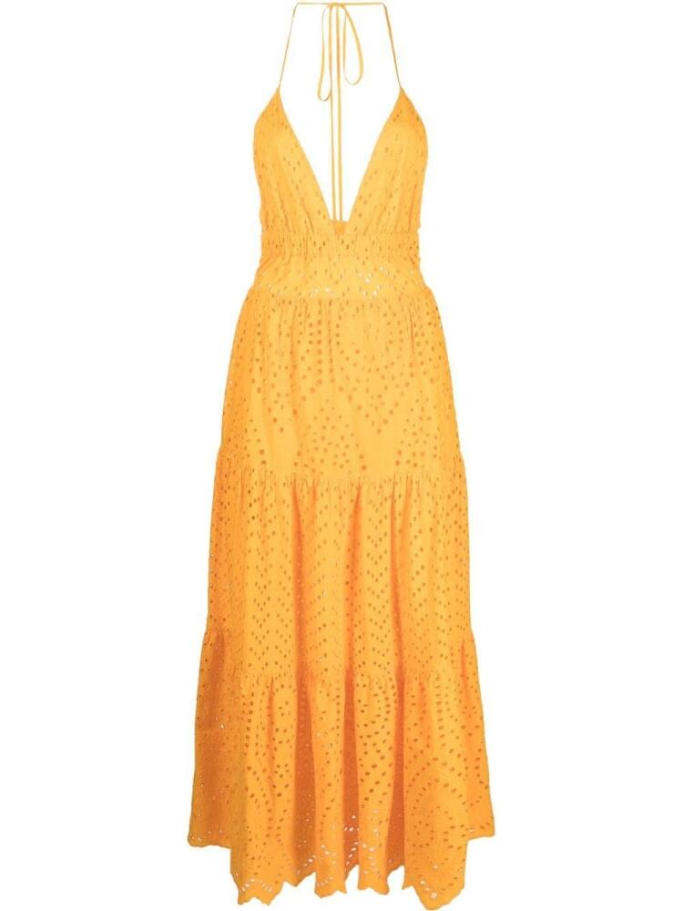 Patrizia Pepe sangallo-lace long dress - Orange Cover