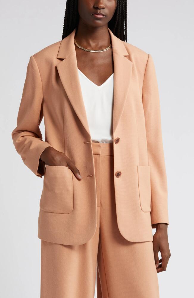 Nordstrom Textured Patch Pocket Blazer in Tan Cork Cover