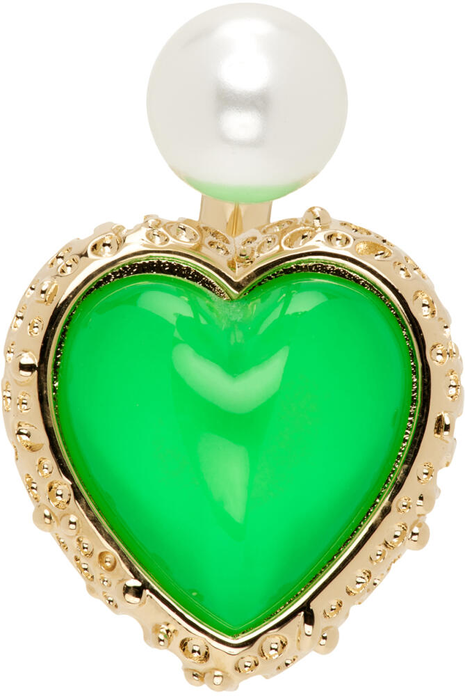 Safsafu Gold & Green Miss Limelight Single Earring Cover